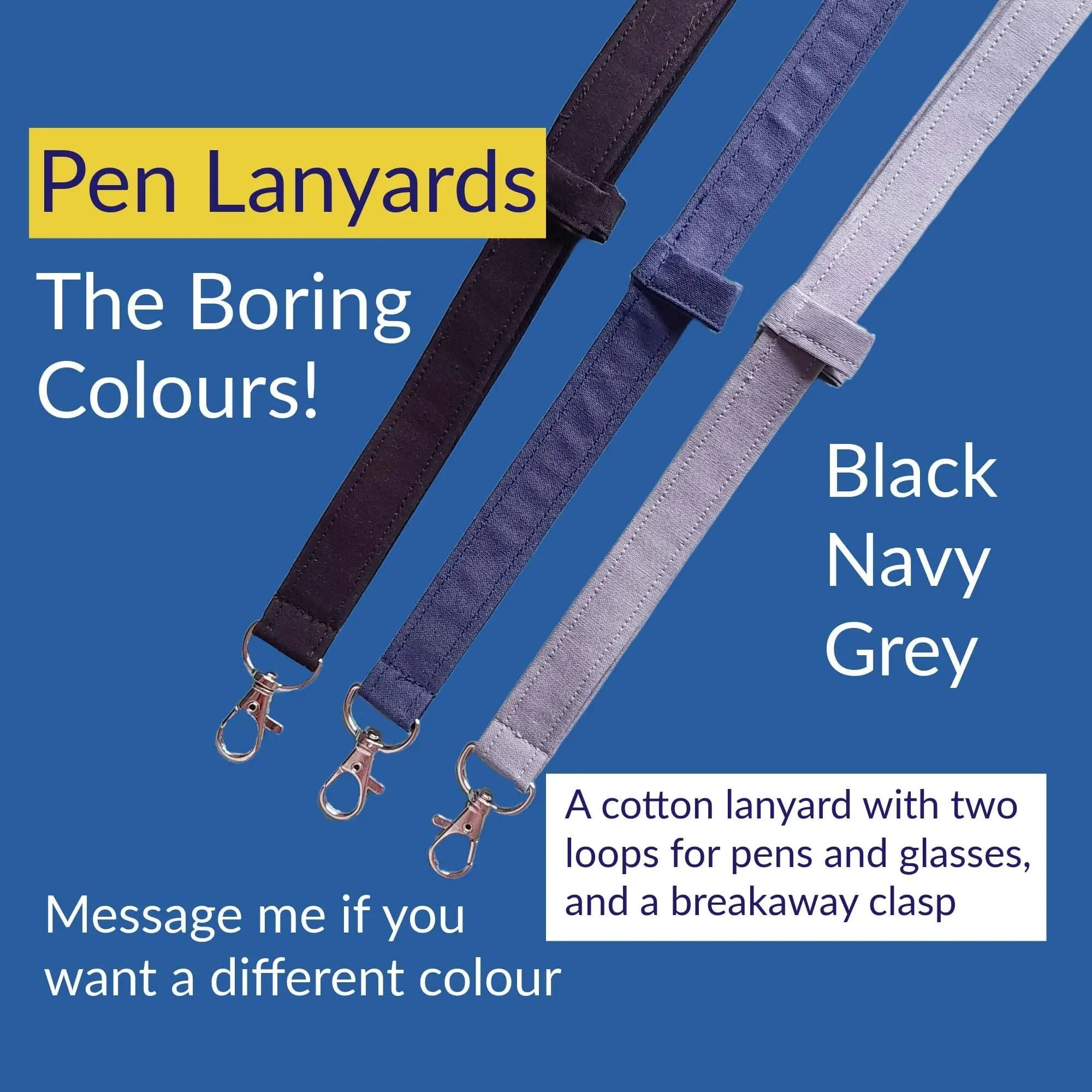 🔥LAST DAY 49% OFF - 👩‍🏫NEW UPGRADED Plain Fabric Pen Lanyards