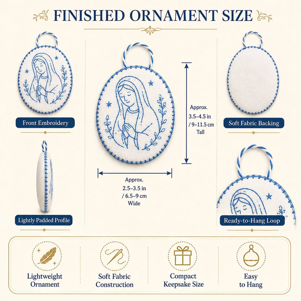 ⏳ 49% OFF – 🧵Beginner-Friendly DIY Heirloom Oval Embroidery Ornament Kit Collection | Complete Kit with All Tools & Step-by-Step Guide Included 💕