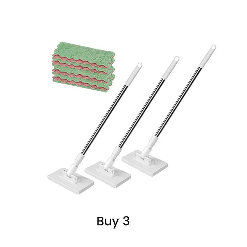 🔥Hot Sale 49% OFF🔥Flat Mop with Stainless Steel Handle, come with Reusable Washable Mop Cloths🏆