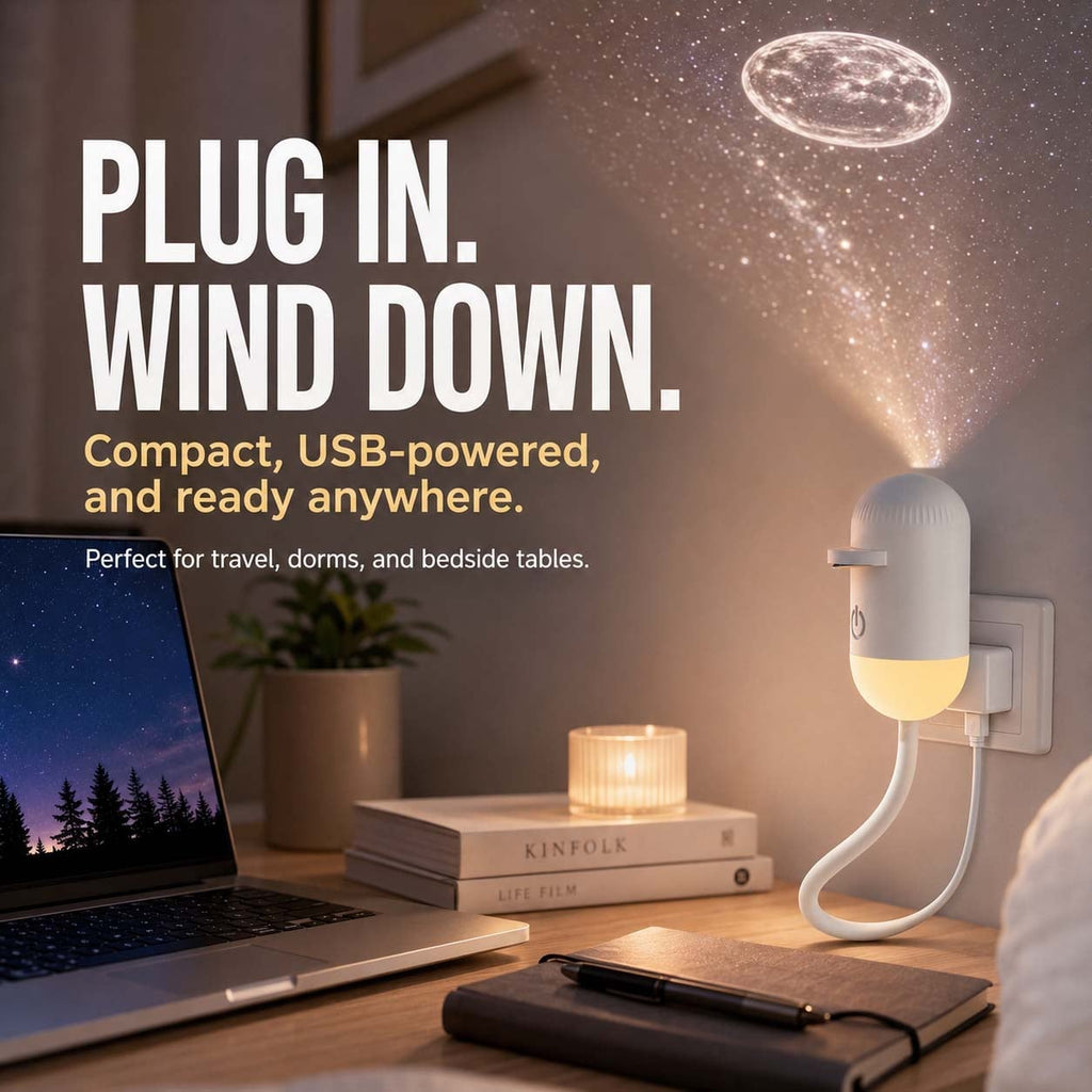2-in-1 Galaxy Projector & Night Light, 360° Adjustable LED Space Galaxy Lamp, Milky Way Mood Lighting, HD Image Star