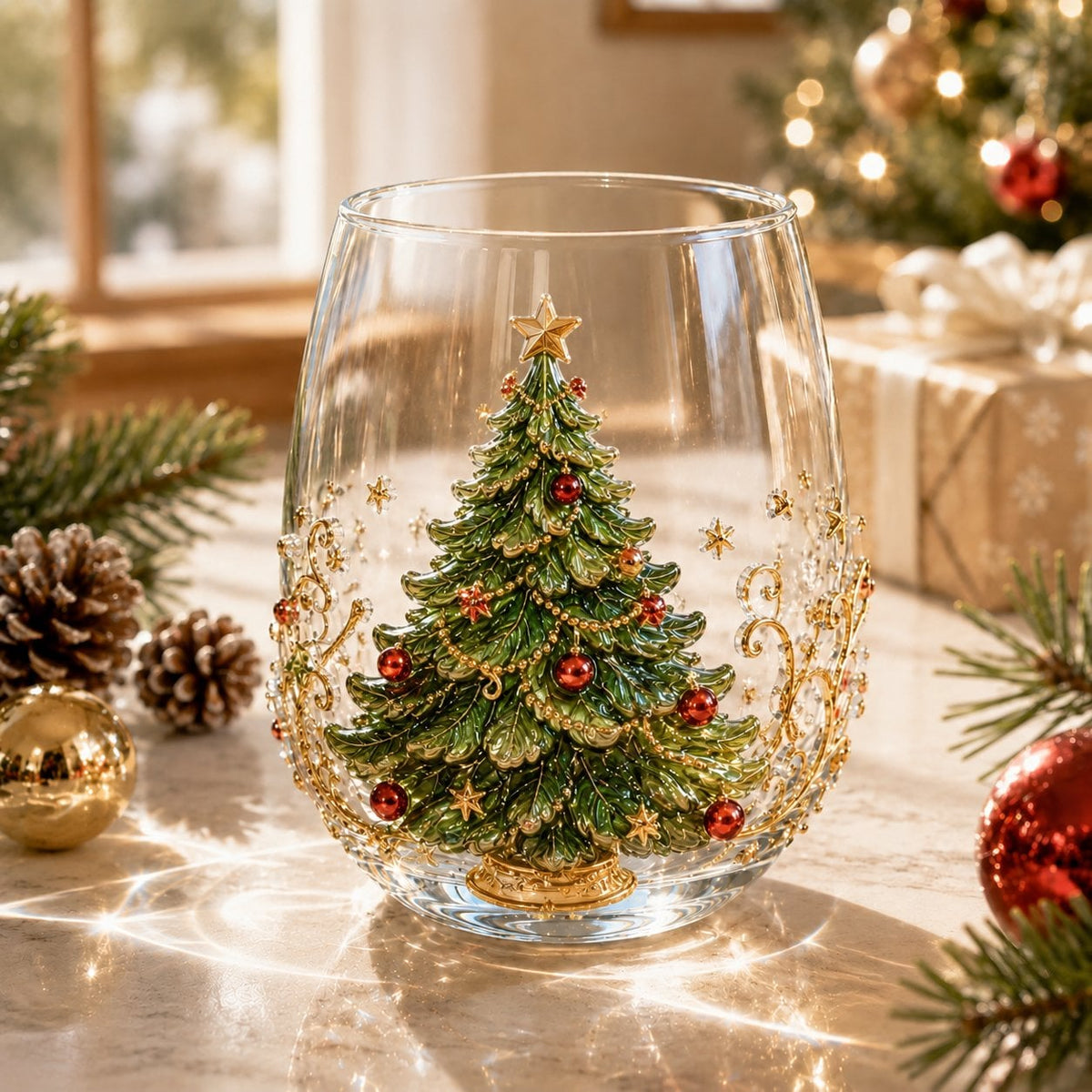 🎄✨Cup Collection Magical Christmas 3D Glass🎅