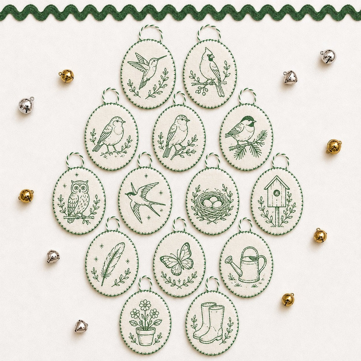 ⏳ 49% OFF – 🧵Beginner-Friendly DIY Heirloom Oval Embroidery Ornament Kit Collection | Complete Kit with All Tools & Step-by-Step Guide Included 💕