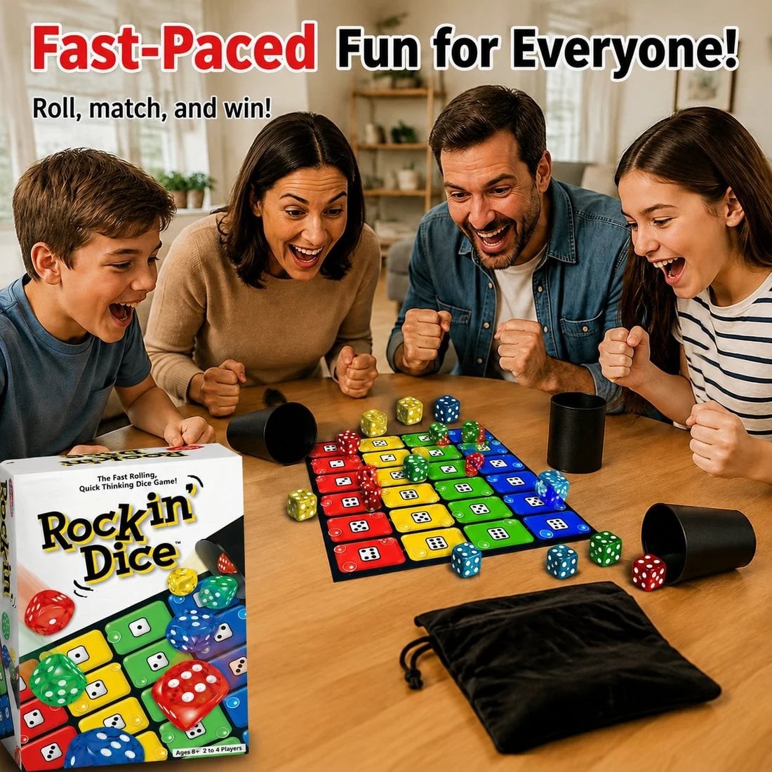 🎄Christmas Hot Sale🔥Fast-Paced Family Dice Game – Roll, Race & Win! 🎲