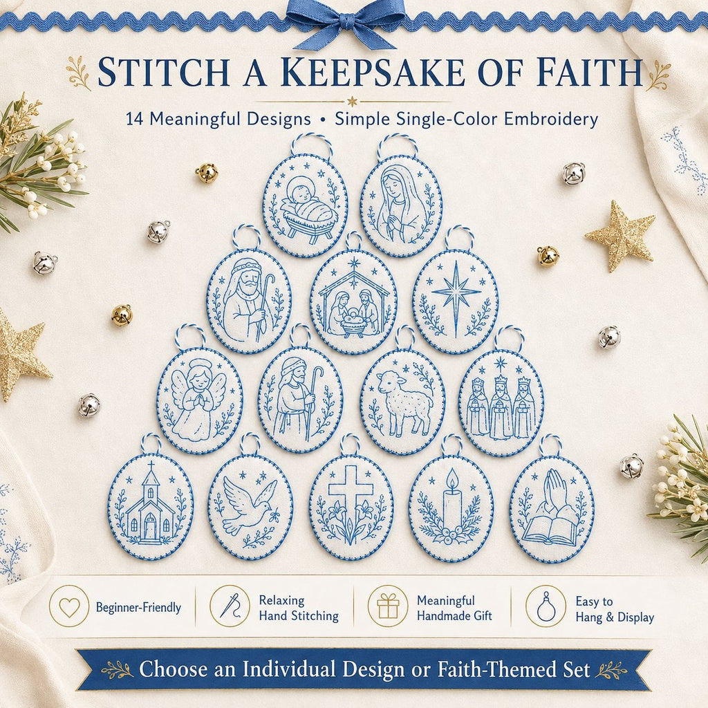 ⏳ 49% OFF – 🧵Beginner-Friendly DIY Heirloom Oval Embroidery Ornament Kit Collection | Complete Kit with All Tools & Step-by-Step Guide Included 💕