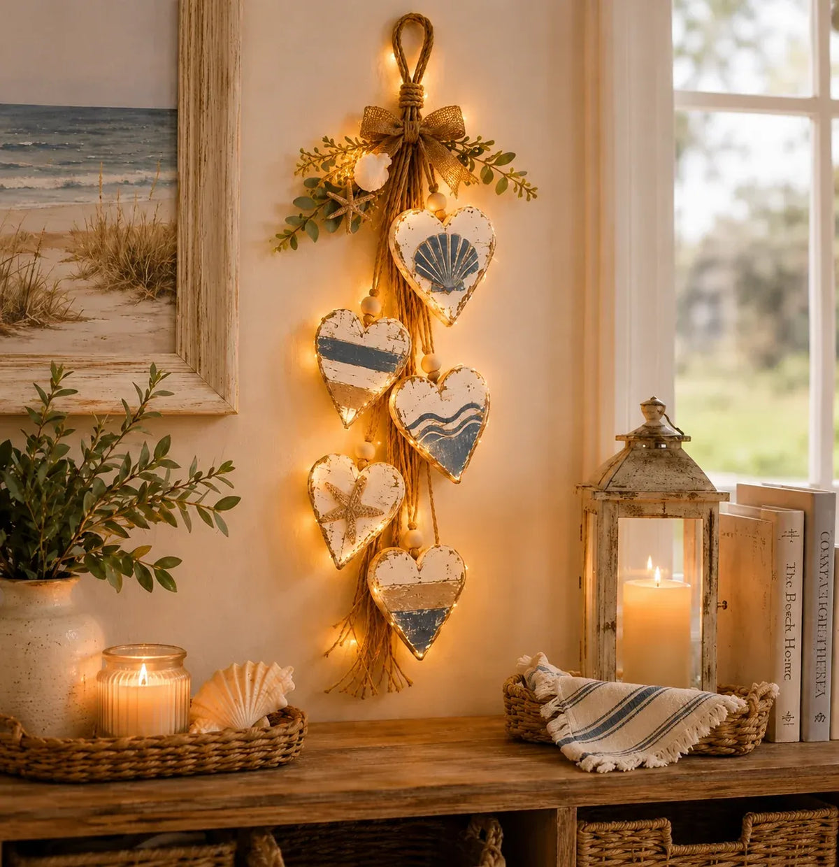 🍂🤎Hanging Heart Wall Decor -  💡A Cozy Touch For Your Home