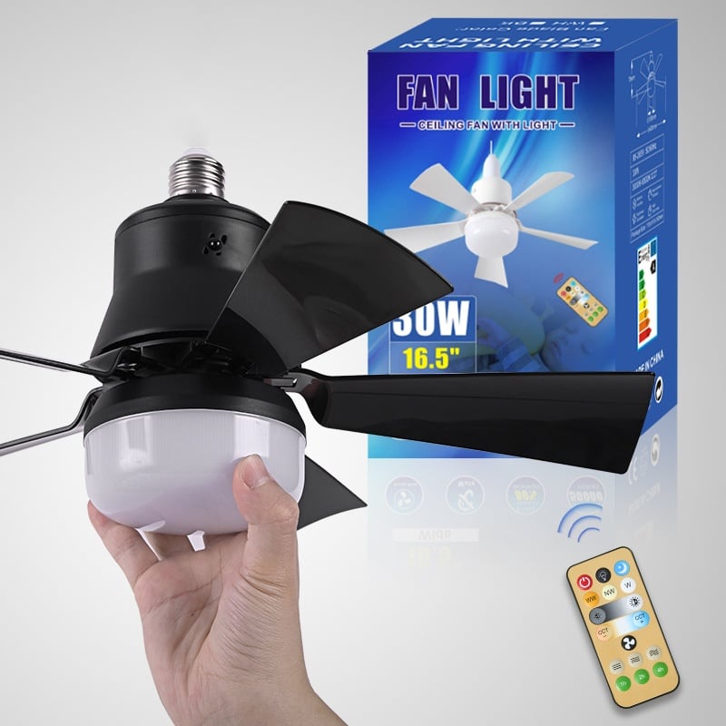🏆🔥SmartBreez™ PRO 40W LED Ceiling Fan Light – 20.5” Ultra-Quiet with Remote 🎯 | For Bedroom 😴, Kitchen 👩‍🍳 & Garage 🛠️ – UK Ready! 🇬🇧