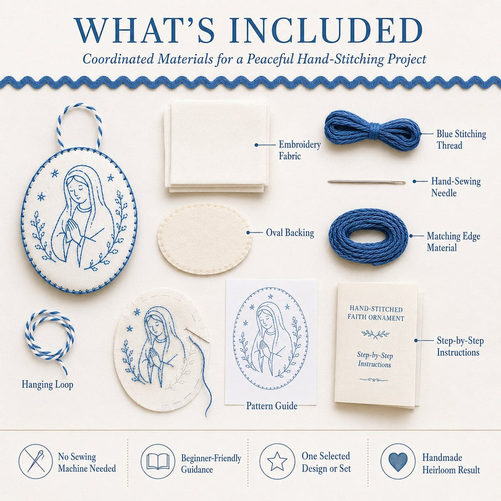 ⏳ 49% OFF – 🧵Beginner-Friendly DIY Heirloom Oval Embroidery Ornament Kit Collection | Complete Kit with All Tools & Step-by-Step Guide Included 💕