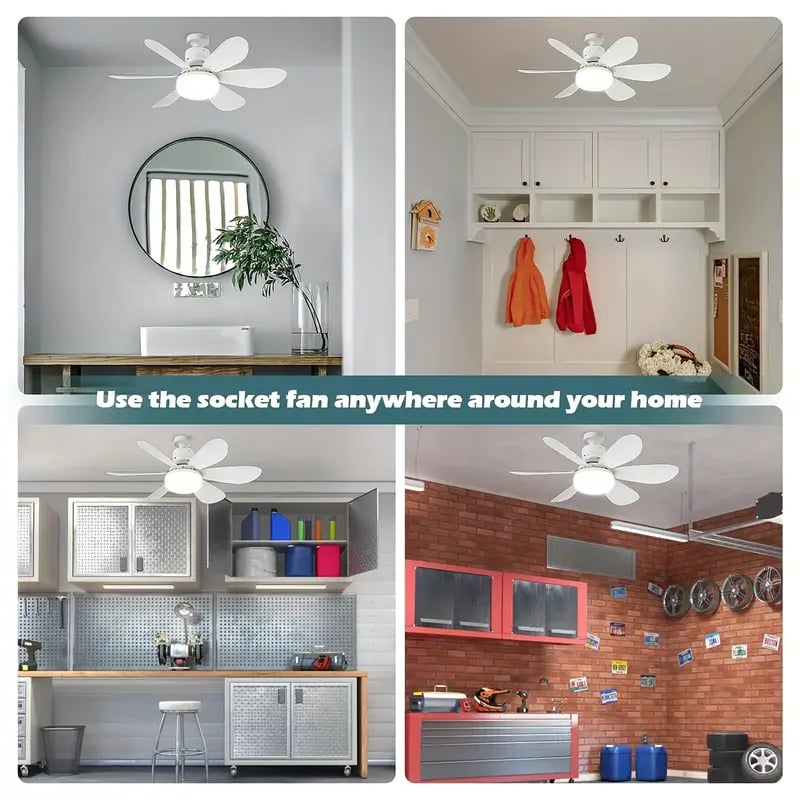 🏆🔥SmartBreez™ PRO 40W LED Ceiling Fan Light – 20.5” Ultra-Quiet with Remote 🎯 | For Bedroom 😴, Kitchen 👩‍🍳 & Garage 🛠️ – UK Ready! 🇬🇧