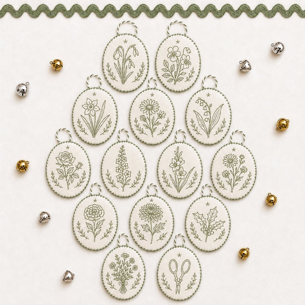 ⏳ 49% OFF – 🧵Beginner-Friendly DIY Heirloom Oval Embroidery Ornament Kit Collection | Complete Kit with All Tools & Step-by-Step Guide Included 💕