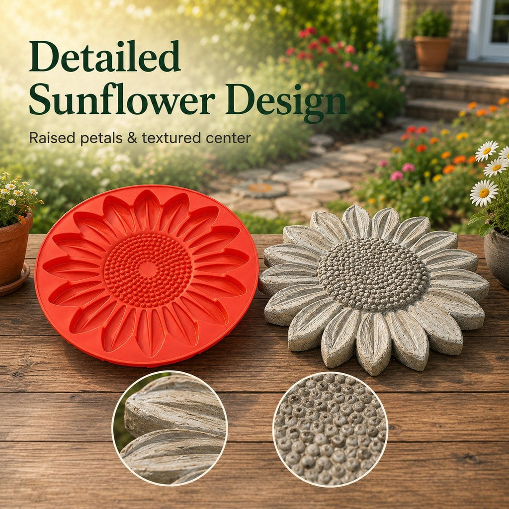 💥Last Day 49% OFF - 🌻 Reusable Sunflower Stepping Stone Mold