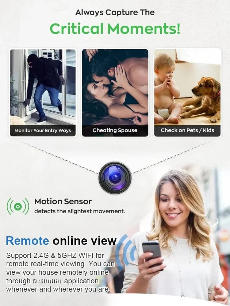 🔥LAST DAY SALE 49% OFF🔥📷 Mini Full HD 4K Security Camera
