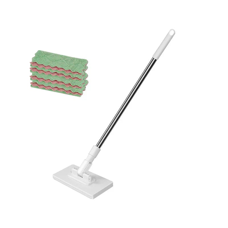 🔥Hot Sale 49% OFF🔥Flat Mop with Stainless Steel Handle, come with Reusable Washable Mop Cloths🏆