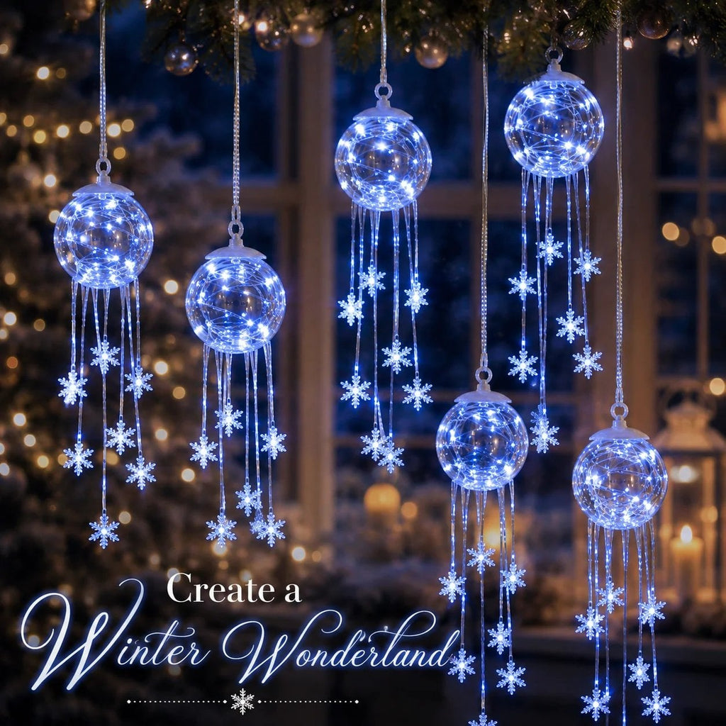 ❄️Winter Magic Snowflake Cascade – LED Hanging Christmas Ornament💙（20*8cm）