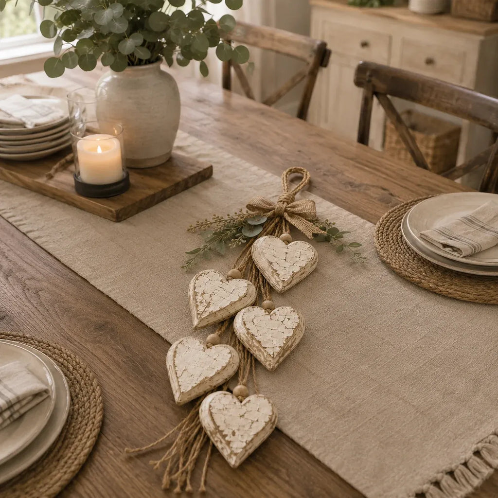 🍂🤎Hanging Heart Wall Decor -  💡A Cozy Touch For Your Home