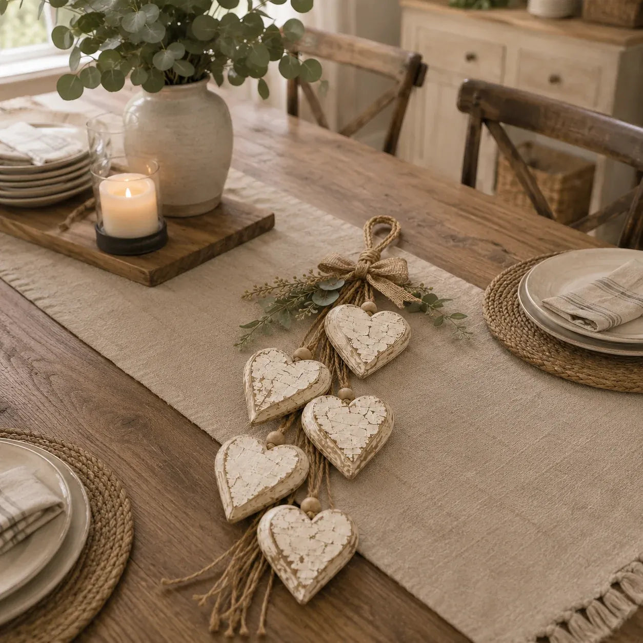 🍂🤎Hanging Heart Wall Decor -  💡A Cozy Touch For Your Home