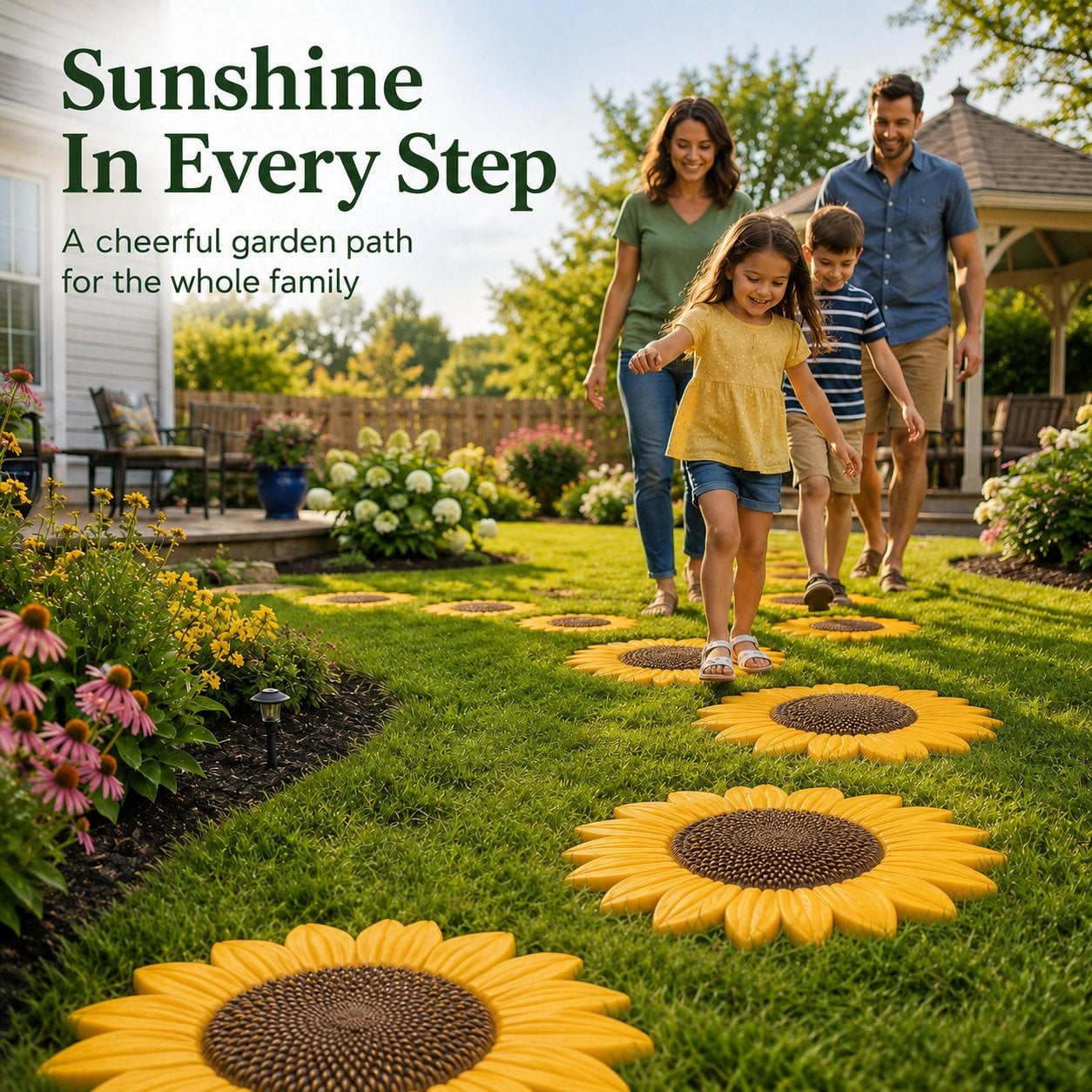 💥Last Day 49% OFF - 🌻 Reusable Sunflower Stepping Stone Mold