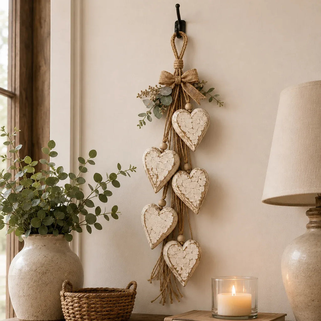 🍂🤎Hanging Heart Wall Decor -  💡A Cozy Touch For Your Home