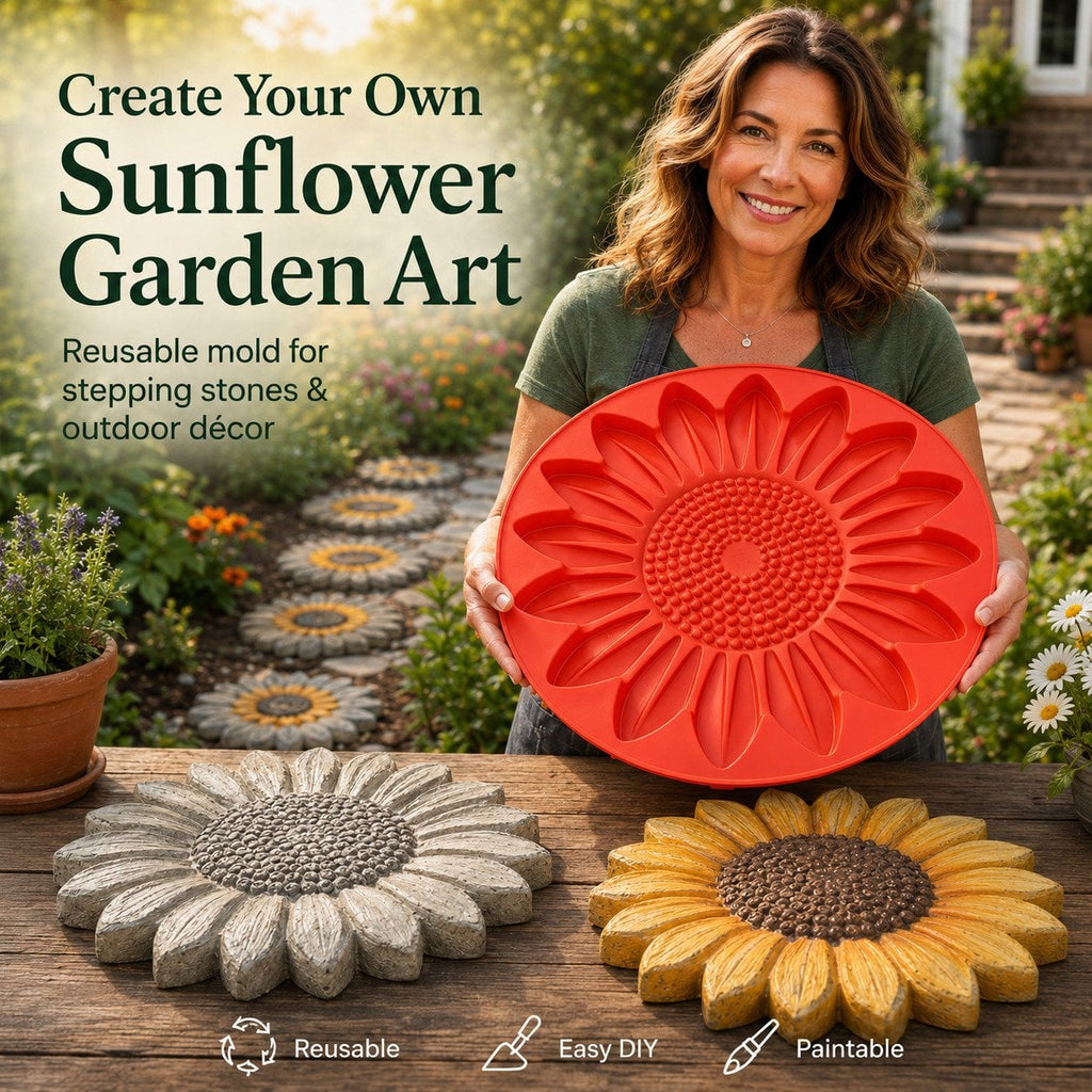 💥Last Day 49% OFF - 🌻 Reusable Sunflower Stepping Stone Mold