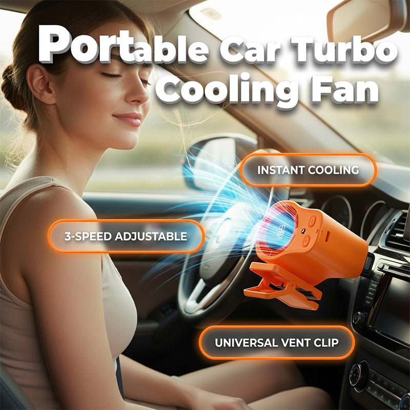 ❄️Summer cool-down deal⚡50K+ SOLD!🔥Joytutus Car Clip-On Fan – USB Rechargeable with LED Display, 360° Swivel, 100-Speed Stepless Cooling – Perfect Father's Day Gift 💨🎁