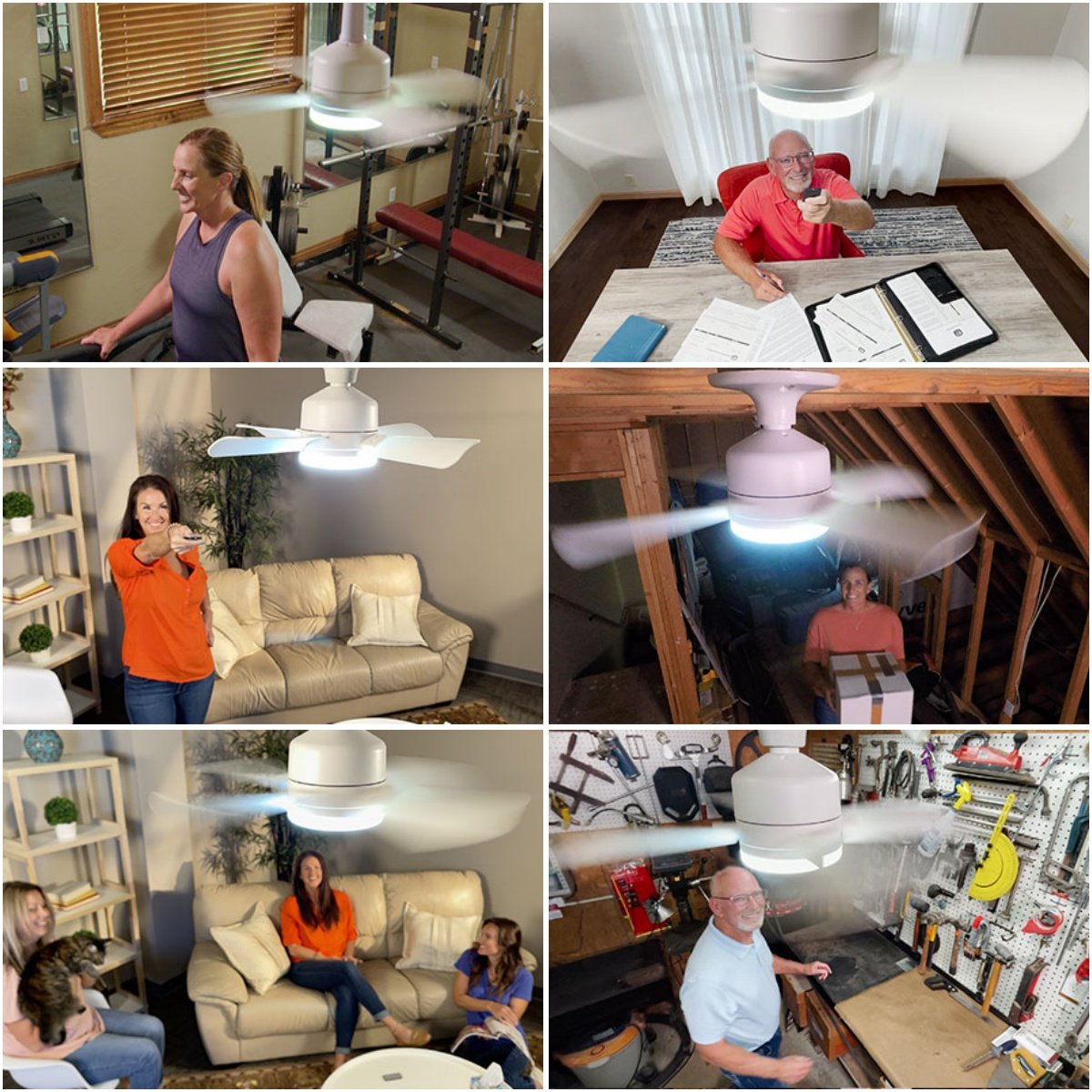 🏆🔥SmartBreez™ PRO 40W LED Ceiling Fan Light – 20.5” Ultra-Quiet with Remote 🎯 | For Bedroom 😴, Kitchen 👩‍🍳 & Garage 🛠️ – UK Ready! 🇬🇧