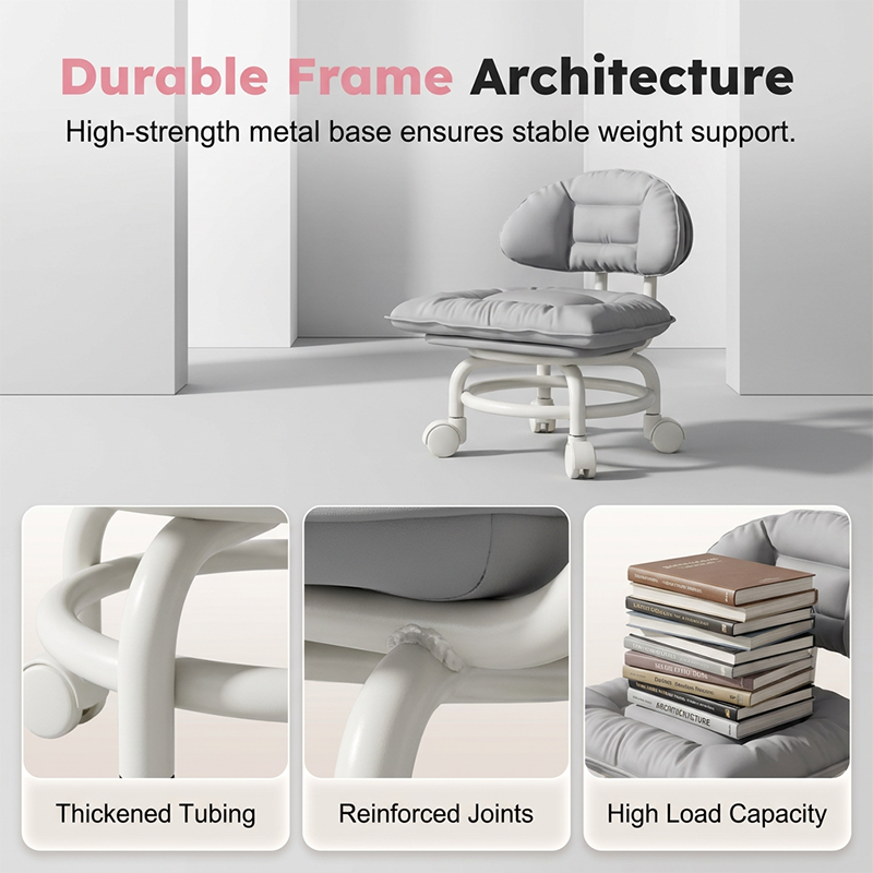 📢49% OFF !! ⏰Rolling Low Stool with Backrest⚙️🪑