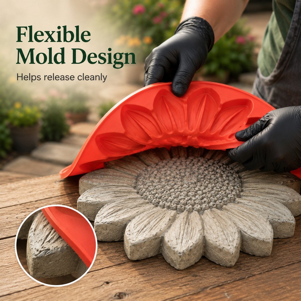 💥Last Day 49% OFF - 🌻 Reusable Sunflower Stepping Stone Mold