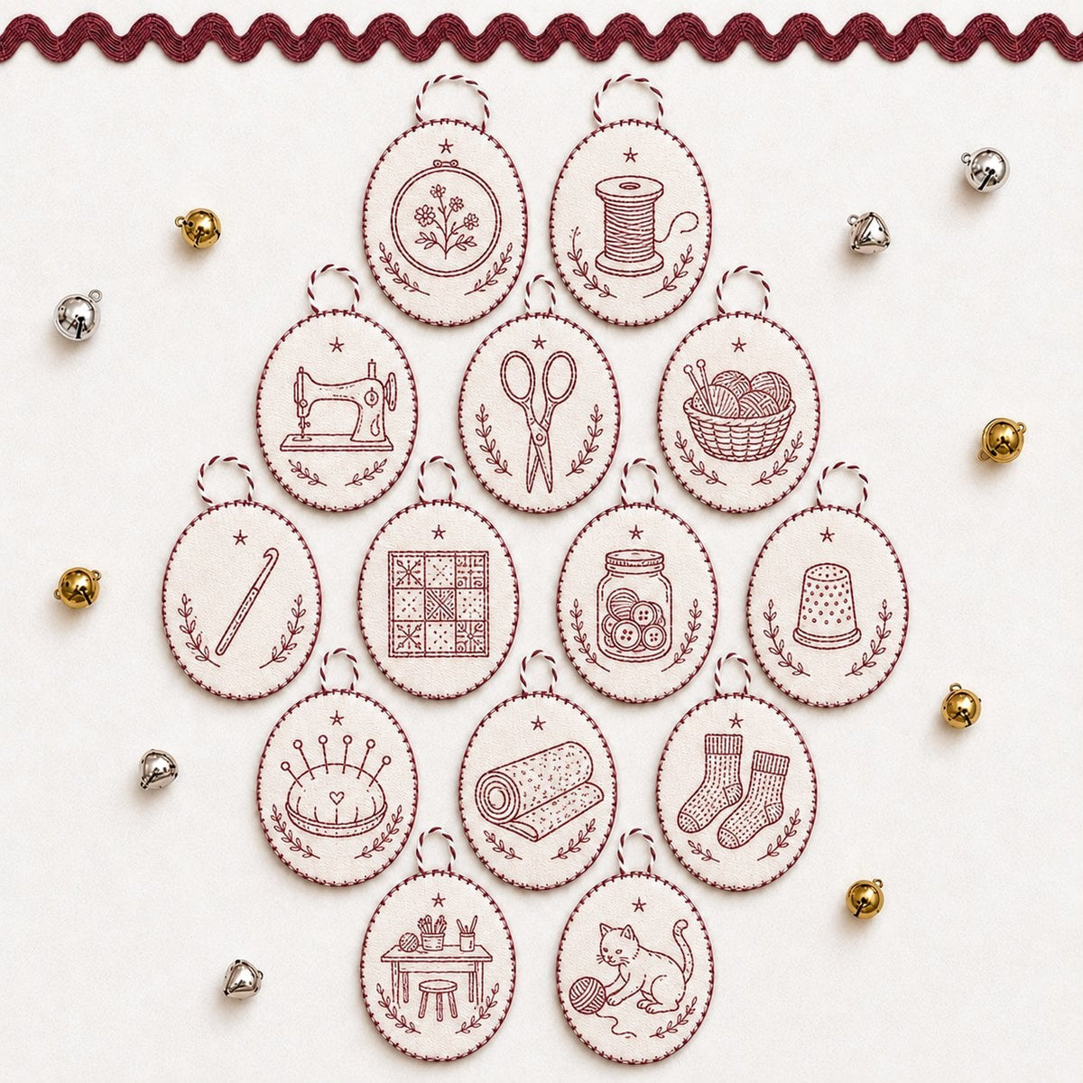 ⏳ 49% OFF – 🧵Beginner-Friendly DIY Heirloom Oval Embroidery Ornament Kit Collection | Complete Kit with All Tools & Step-by-Step Guide Included 💕