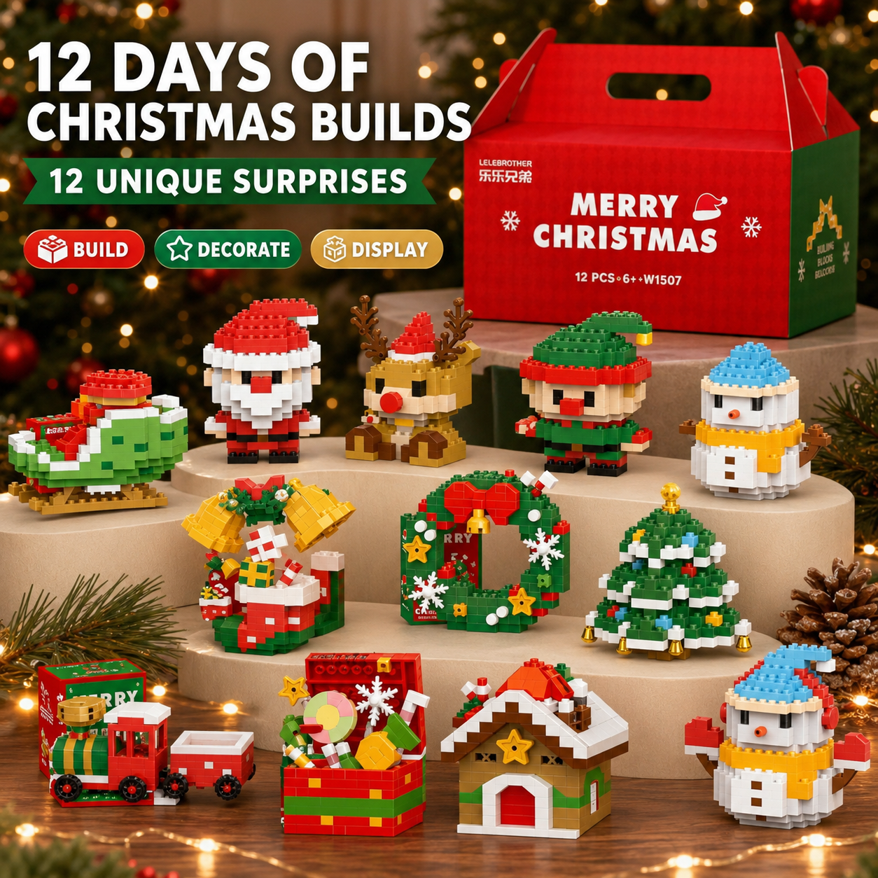 Christmas Advent Calendar Building Blocks