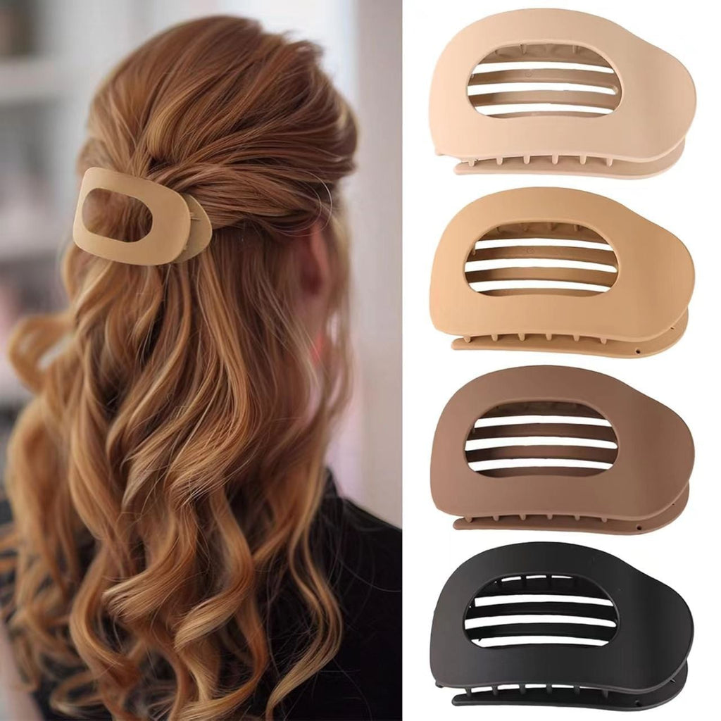 Elegant Matte Solid Color Hair Clip（4 pcs）