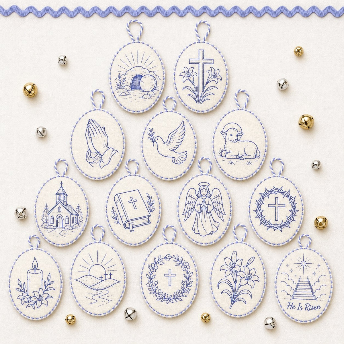⏳ 49% OFF – 🧵Beginner-Friendly DIY Heirloom Oval Embroidery Ornament Kit Collection | Complete Kit with All Tools & Step-by-Step Guide Included 💕