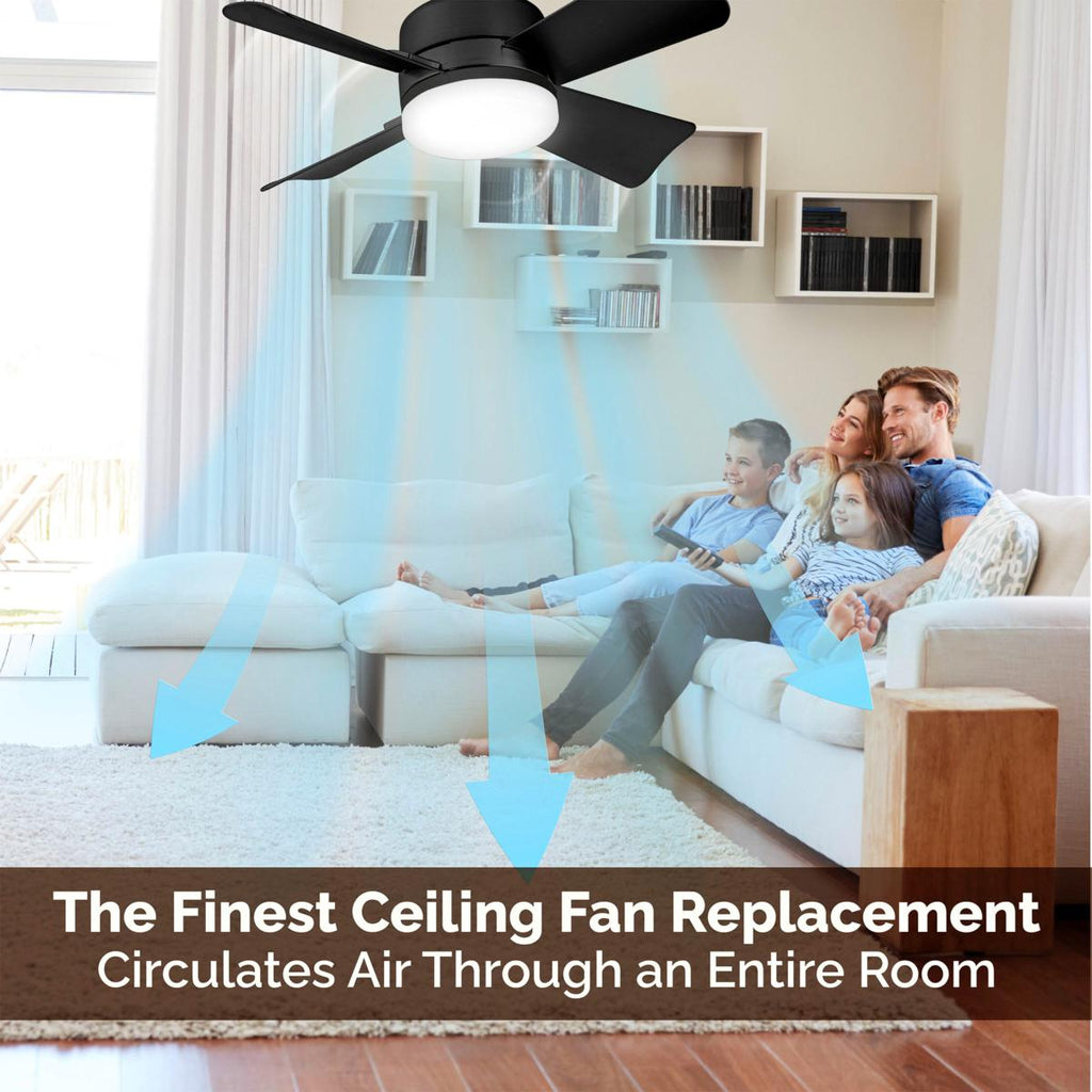 🏆🔥SmartBreez™ PRO 40W LED Ceiling Fan Light – 20.5” Ultra-Quiet with Remote 🎯 | For Bedroom 😴, Kitchen 👩‍🍳 & Garage 🛠️ – UK Ready! 🇬🇧