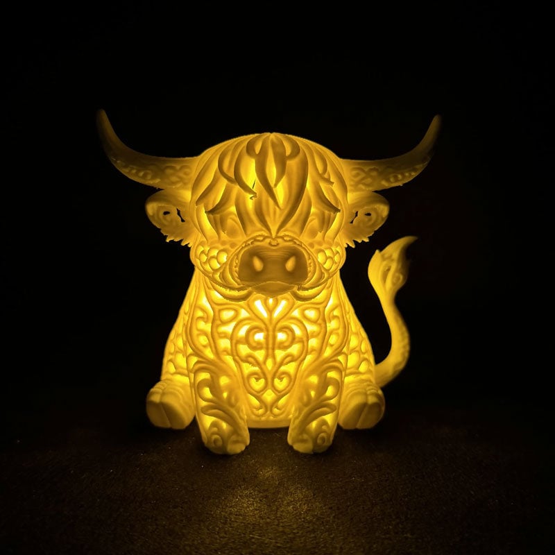 Hollow-Out Highland Cow Ornament