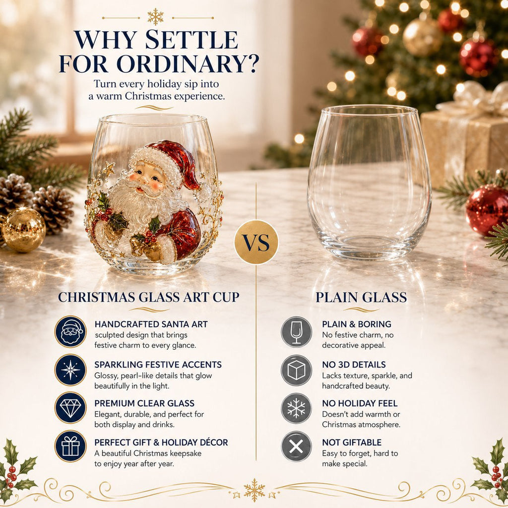 🎄✨Cup Collection Magical Christmas 3D Glass🎅