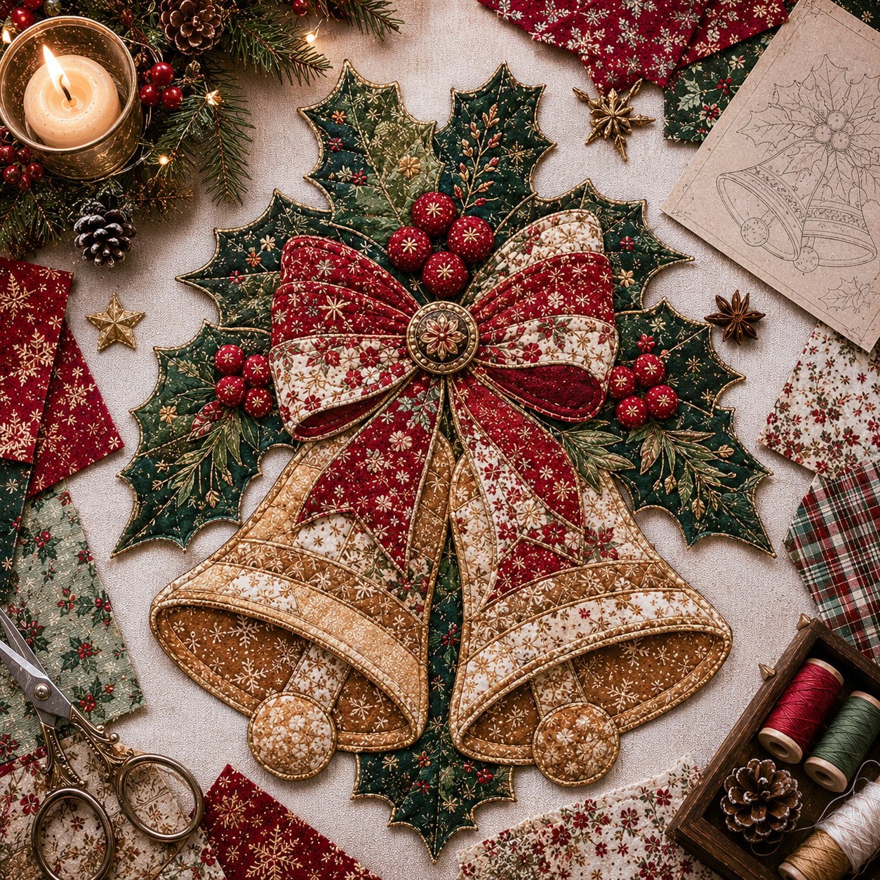 🔥LAST DAY 49% OFF - 🎄🎅Christmas Patchwork Fabric DIY Decor Kit