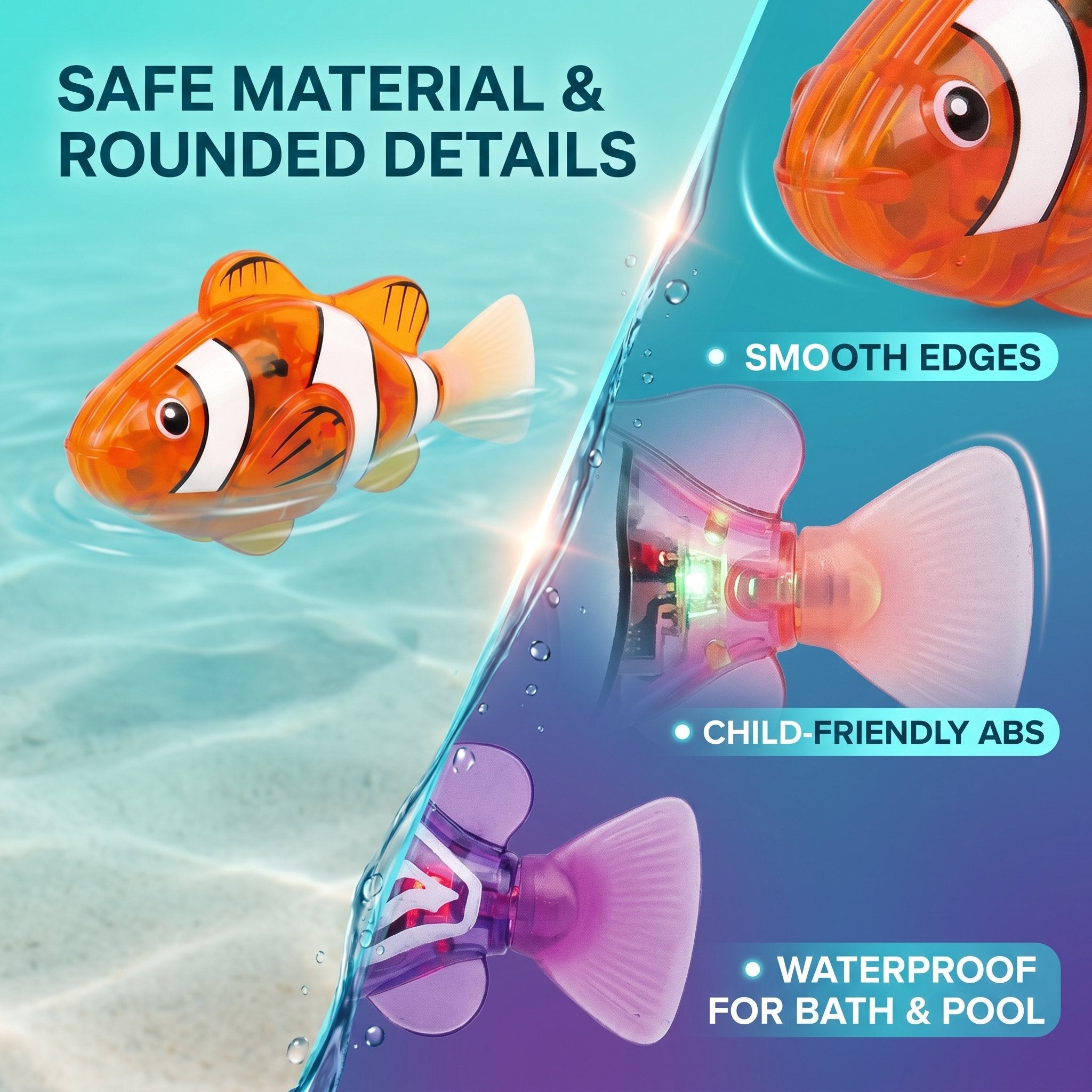 Buy 1 Get 1 Free🐟Induction Activated | LED Light Up | Auto-Swimming Bath Toy