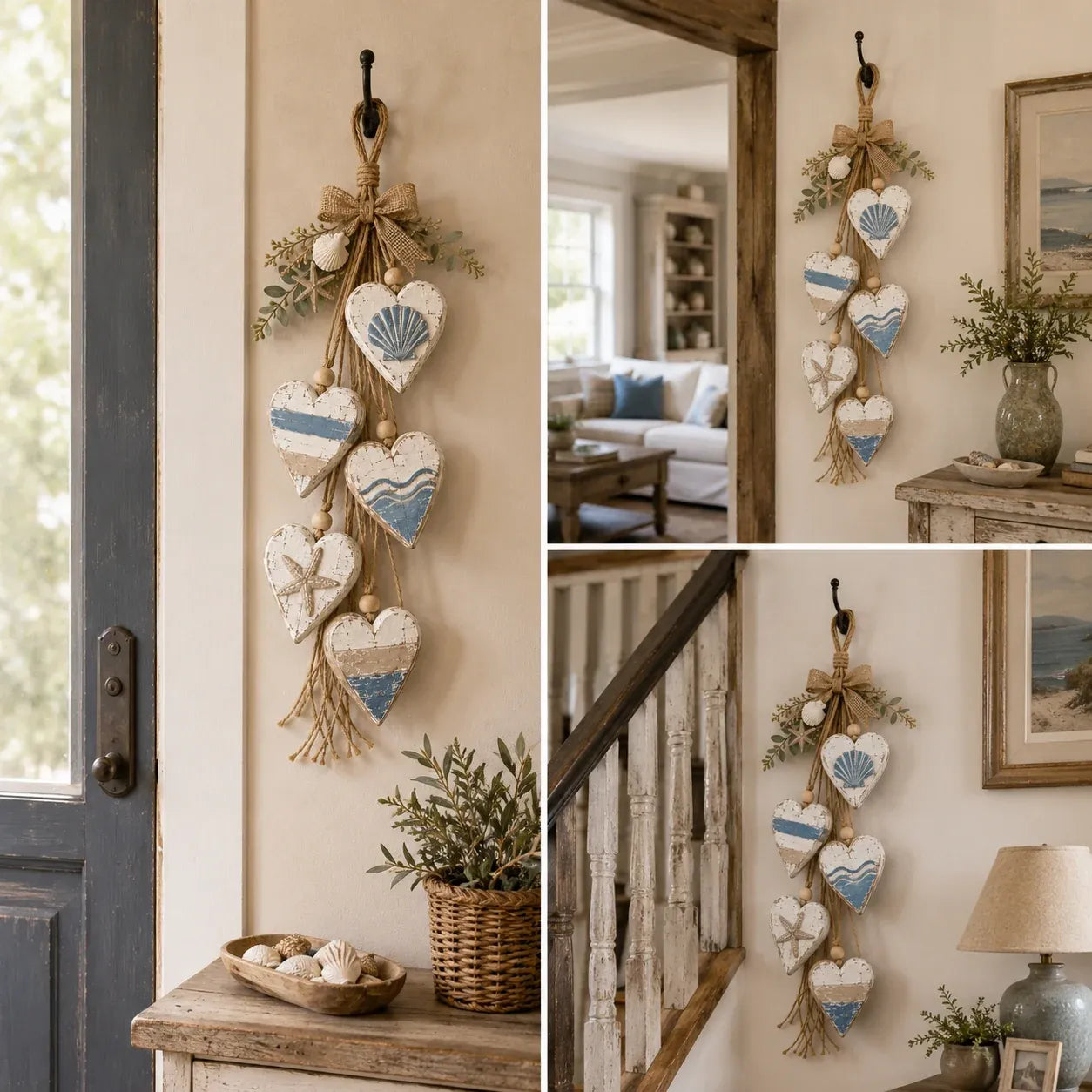 🍂🤎Hanging Heart Wall Decor -  💡A Cozy Touch For Your Home