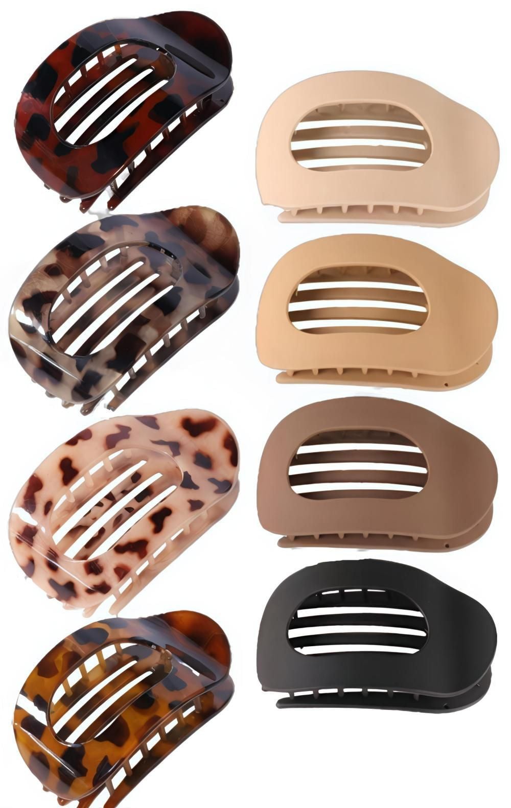 Elegant Matte Solid Color Hair Clip（4 pcs）
