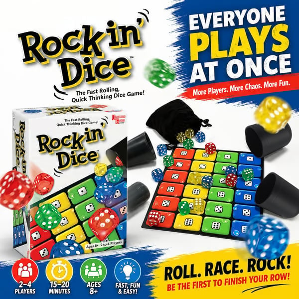 🎄Christmas Hot Sale🔥Fast-Paced Family Dice Game – Roll, Race & Win! 🎲