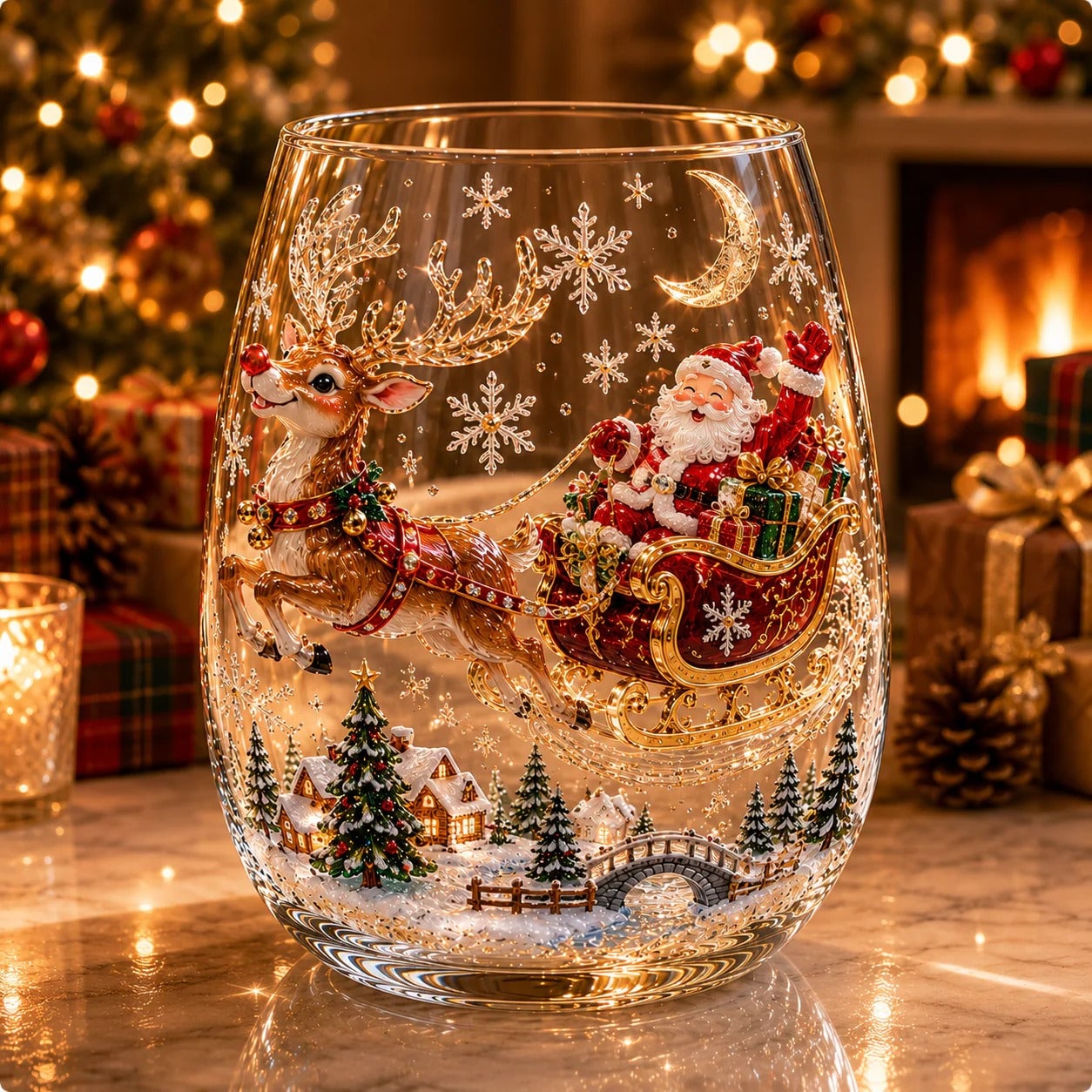🎄✨Cup Collection Magical Christmas 3D Glass🎅