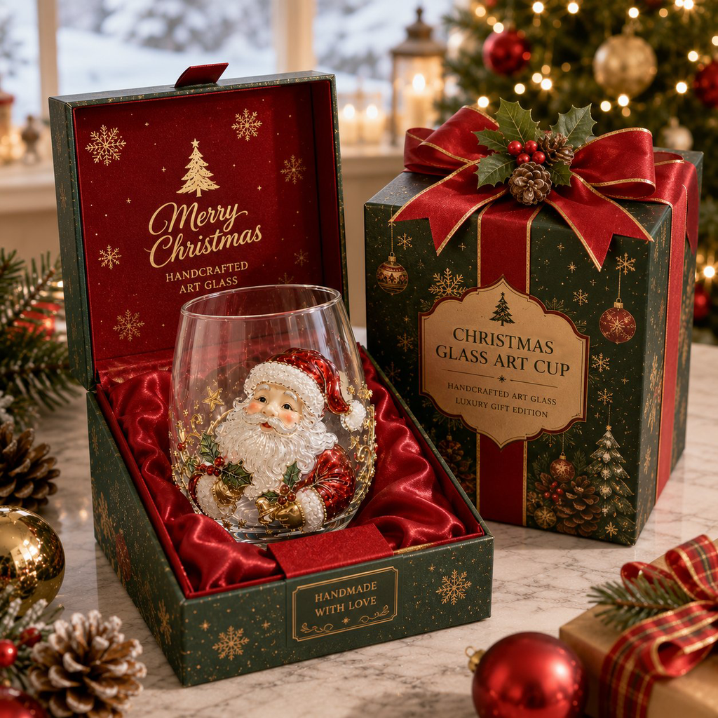 🎄✨Cup Collection Magical Christmas 3D Glass🎅