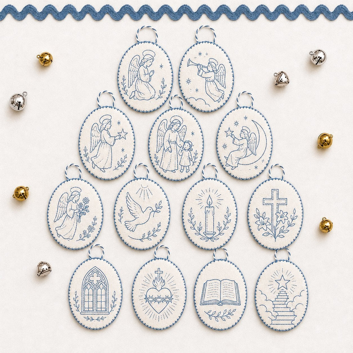 ⏳ 49% OFF – 🧵Beginner-Friendly DIY Heirloom Oval Embroidery Ornament Kit Collection | Complete Kit with All Tools & Step-by-Step Guide Included 💕