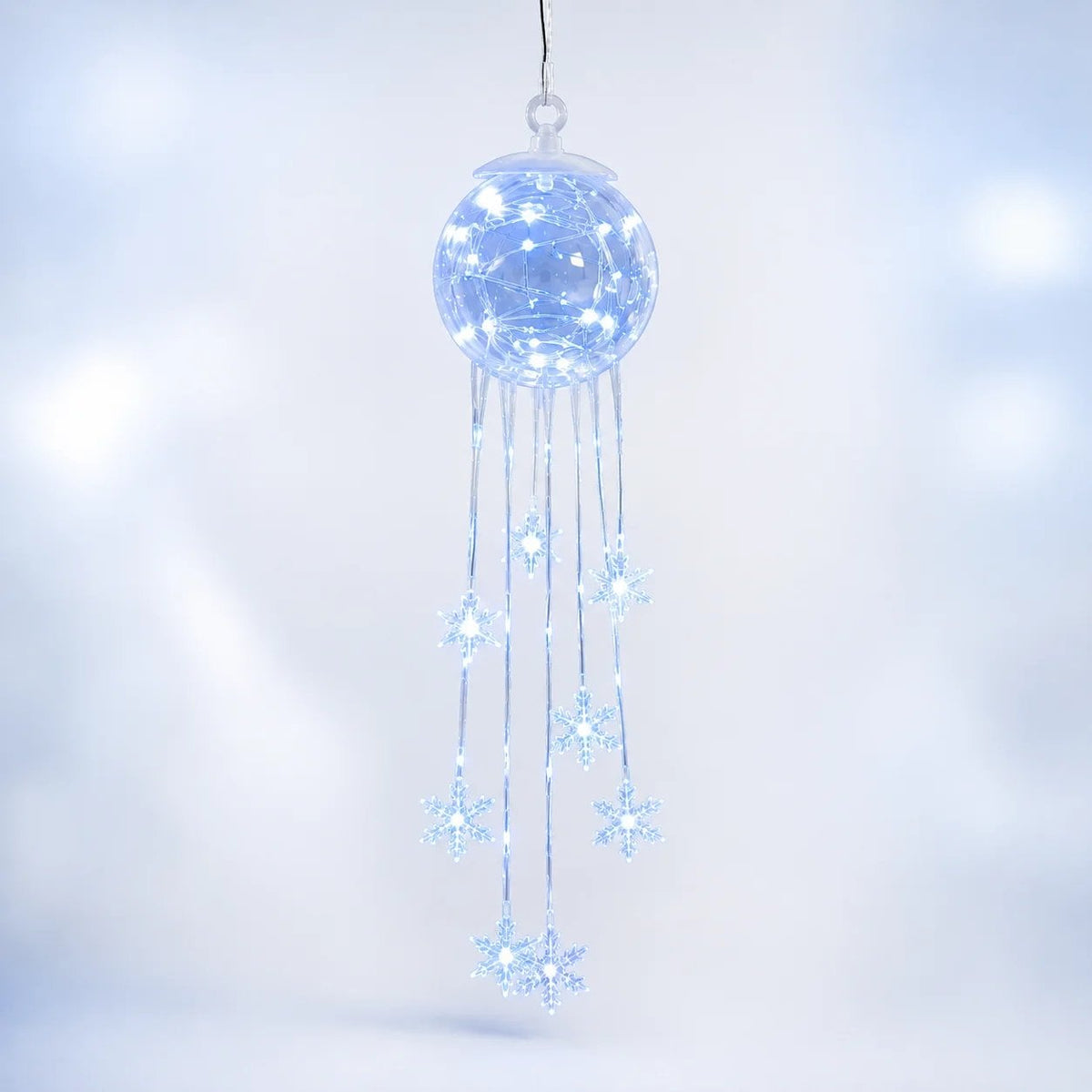 ❄️Winter Magic Snowflake Cascade – LED Hanging Christmas Ornament💙（20*8cm）