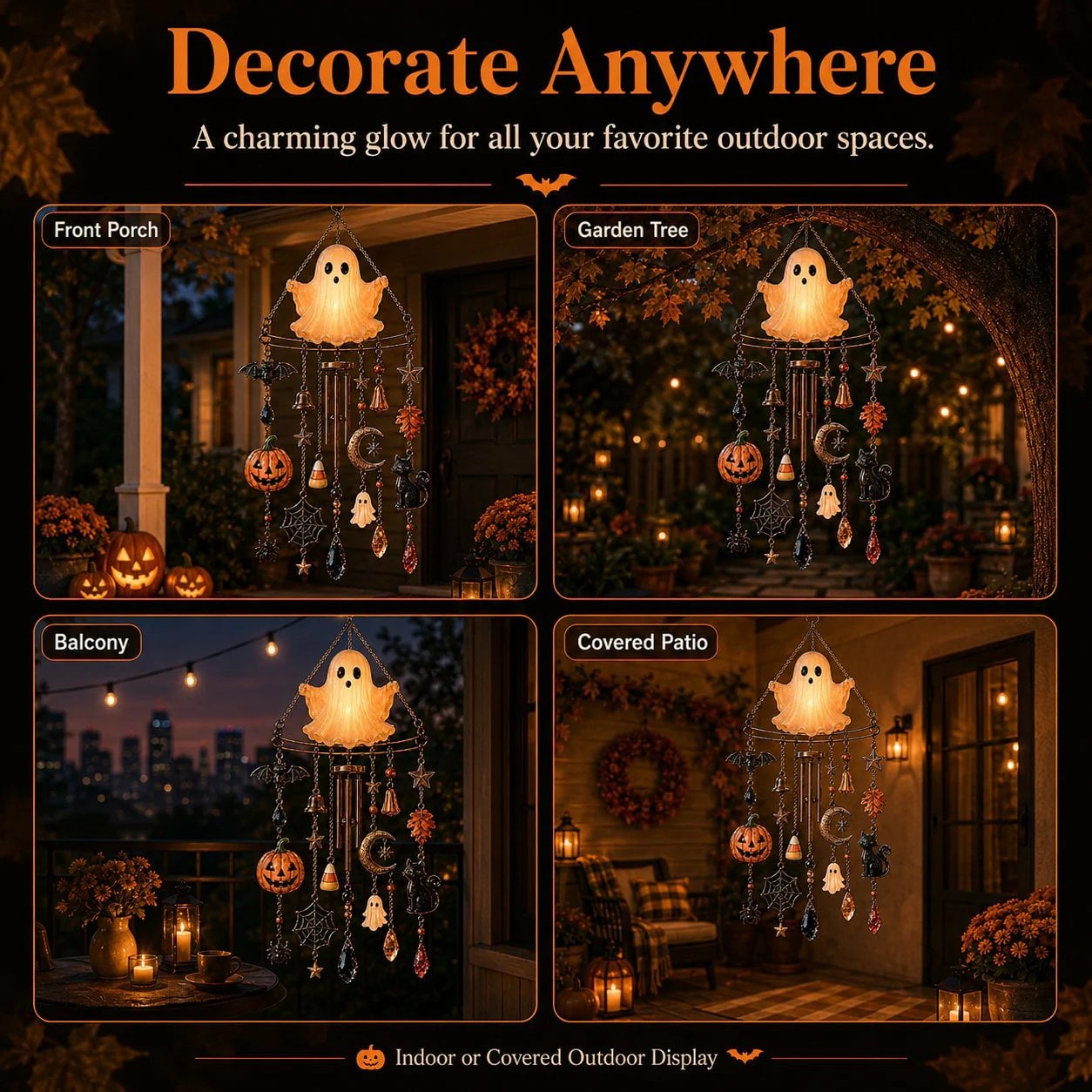 👻 Haunted Glow Ghost Wind Chime
